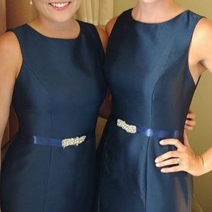 Navy Blue Dessy BB106 Bella Bridesmaids Dress